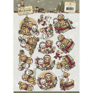3D Knipvel - Yvonne Creations - Celebrating Christmas- Animals  CD10956