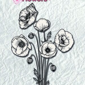 Clear stamps Flowers- Poppies Nellie Snellen FLO014 52x80mm