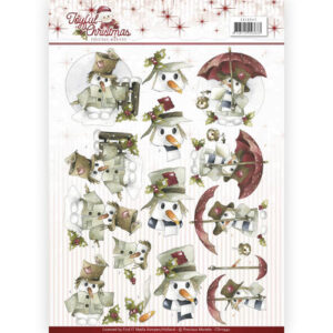 3D Knipvel - Precious Marieke - Joyful Christmas - Snowman Precious Marieke CD10942