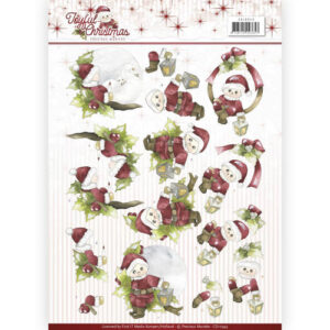 3D Knipvel - Precious Marieke - Joyful Christmas - Santa on branch Precious Marieke CD10943