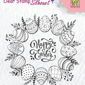 Clear Stamps silhouette "Happy Easter" Nellie Snellen Sil027 85x90mm