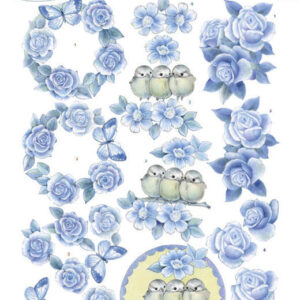 3D knipvel - Jeanine's Art - Blue Roses CD11042