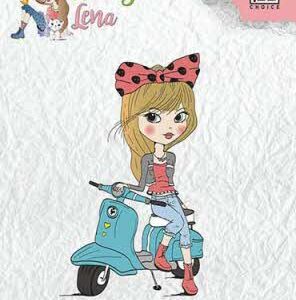 Nellie Snellen clearstamp Lena on scooter CSLL003