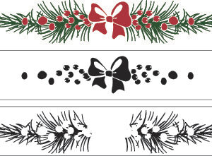LCS007 Layere stamps with position edge Christmas border-1 120x22 mm