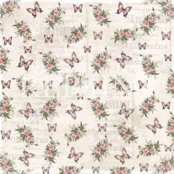 Reprint Dream Big Collection Patterned paper Pink Flowers RP0231