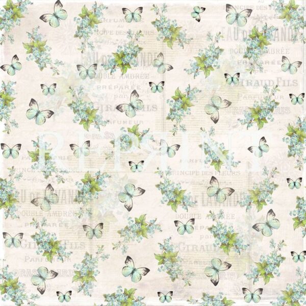 Reprint Dream Big Collection Patterned paper Blue Flowers RP0232