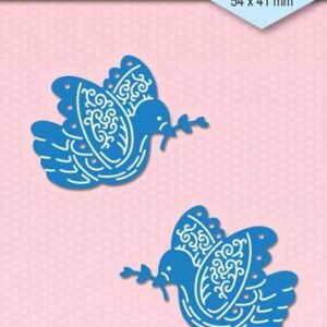 Shape Dies Blue 2 doves SDB057