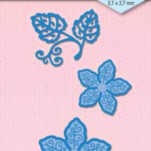 Shape Dies Blue Christmas flower SDB060