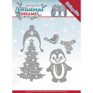 Dies - Yvonne Creations - Christmas Dreams - Christmas Penguin  YCD10144