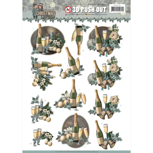 3D Pushout - Amy Design - Christmas Wishes - Happy New Year  SB10291