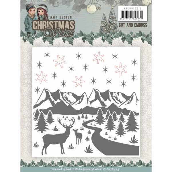 Cut and Emboss Folder - Amy Design - Christmas Wishes ADEMB10010