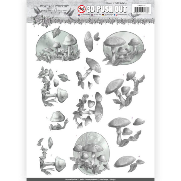 3D Pushout - Amy Design - Words of Sympathy  SB10316
