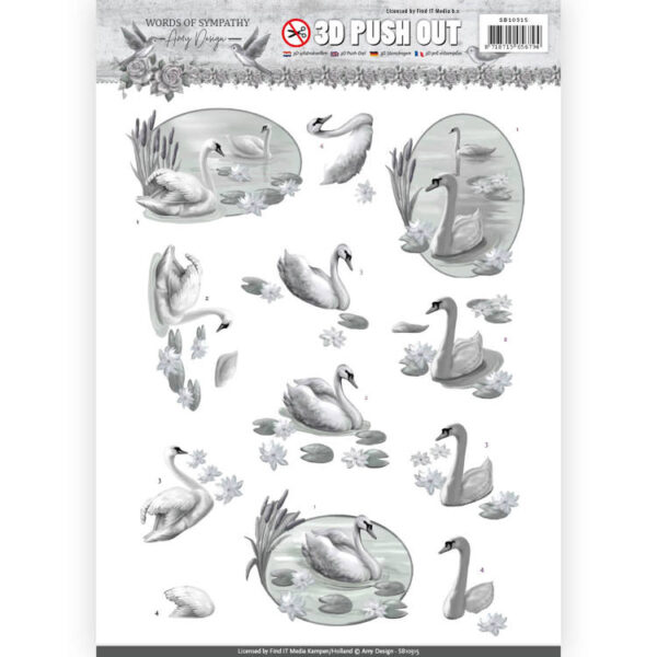 3D Pushout - Amy Design - Words of Sympathy  SB10315