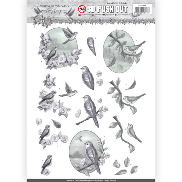 3D Pushout - Amy Design - Words of Sympathy SB10314