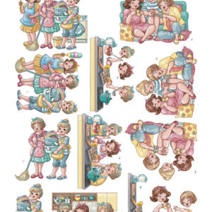 3D Knipvel Yvonne Creations - Bubbly Girls - Round the house CD11216