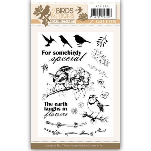 Clearstamp - Jeanine's Art - Birds and Flowers JACS10021