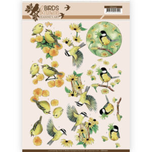 CD11220 3D Knipvel - Jeanine's Art - Birds and Flowers - Yellow birds