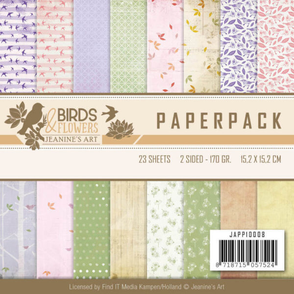 JAPP10008 Paperpack - Jeanine's Art - Birds and Flowers