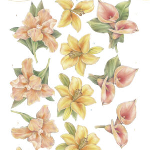 3D Knipvel - Jeanine's Art - Yellow Flowers  CD11080