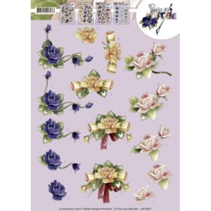 3D knipvel Precious Marieke - Roses - CD10831