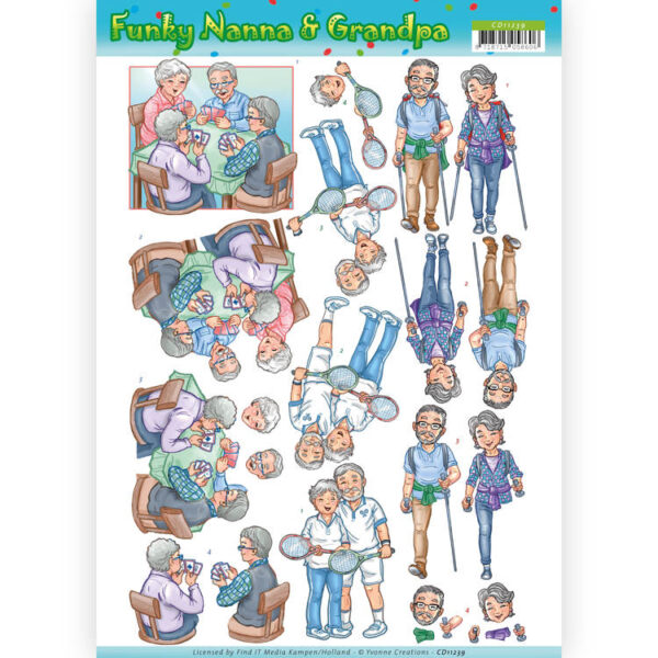 3D Knipvel - Yvonne Creations - Funky Nanna's - Sporting Together CD11239