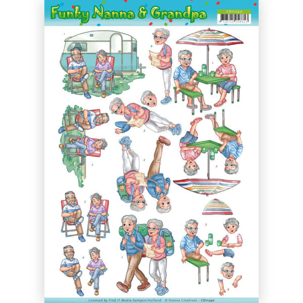 3D Knipvel - Yvonne Creations - Funky Nanna's - Vacation CD11240