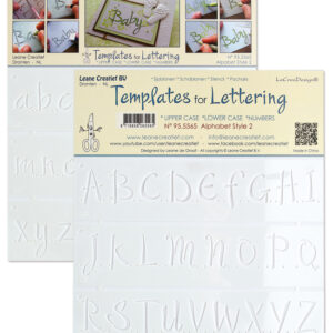 2 Templates for Handlettering Alphabet style 2, Upper case+ Lower case+Numbers Leane Creatief LCR95.5565