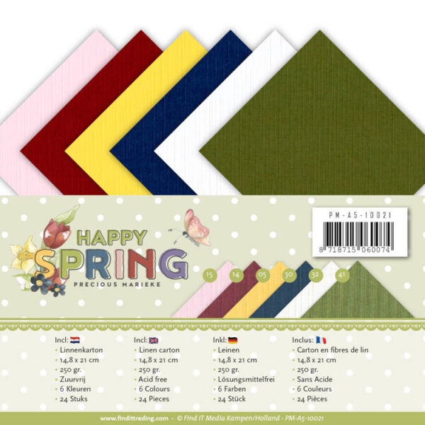 Linnenpakket - A5 - Precious Marieke - Happy Spring Precious Marieke PM-A5-10021