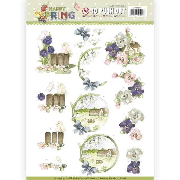 3D Pushout - Precious Marieke - Happy Spring - Happy on the Farm Precious Marieke SB10328