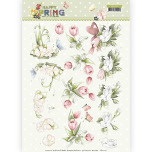 3D Knipvel - Precious Marieke - Happy Spring - Happy Spring Flowers Precious Marieke CD11265