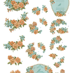 3D Knipvel - Amy Design - Vintage birds and flowers  CD11127