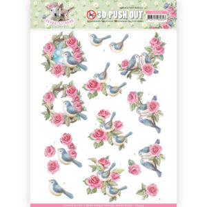 3D Pushout - Amy Design - Spring is Here - Birds and Roses SB10333