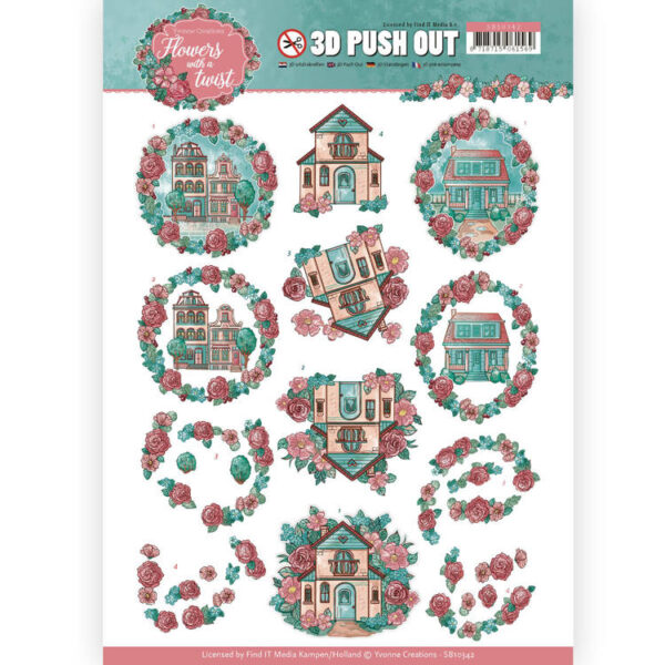 3D Pushout - Yvonne Creations - Flowers with a Twist - Living Flowers SB10342