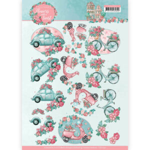 3D knipvel - Yvonne Creations - Flowers with a Twist - Flower Transport CD11290