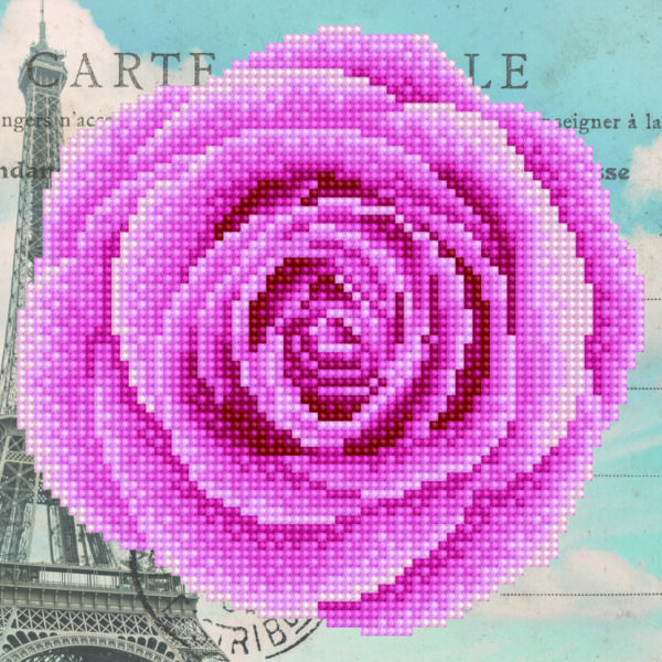 49288 DIAMOND ART Kits 22x22cm ROSE Leisure Arts LA49288