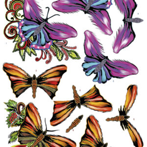 3D Knipvel - Yvon's Art - Butterflies   CD11303