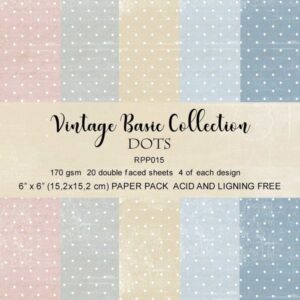 RPP015 Paper pack 6x6 Dots Basic collection 20pcs Reprint