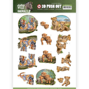 3D Pushout - Amy Design - Wild Animals 2 - Twins SB10352