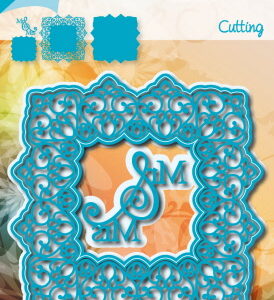 6002/1258 Cuttingstencil - Noor - Square blue