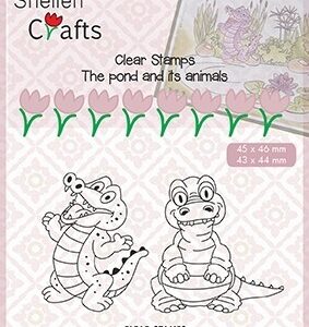 CLP002 Clear Stamps Pond Life: Crococile CLP002