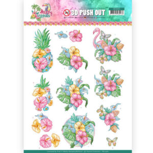 3D Pushout - Yvonne Creations - Happy Tropics -Tropical Flowers  SB10362