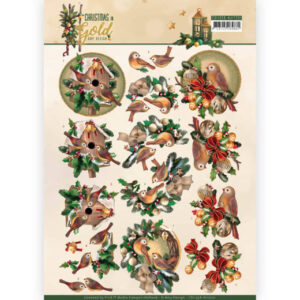 3D Knipvel - Amy Design - Christmas in Gold - Birds in Gold  CD11358-HJ17201