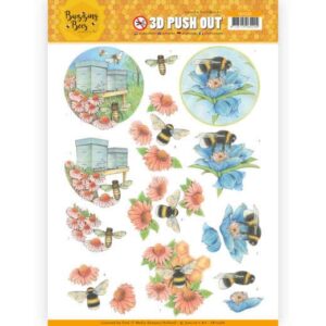 3D Pushout - Jeanines Art - Buzzing Bees - Working Bees  SB10366