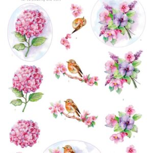 3D knipvel - Yvonne Creations - Violets  CD11362