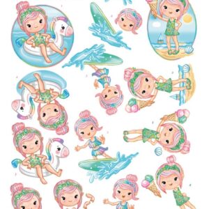 3D knipvel - Yvonne Creations - Lola at the Beach  CD11361