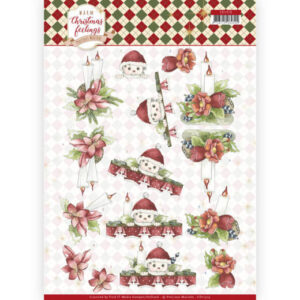 3D Knipvel - Precious Marieke - Warm Christmas Feelings - Christmas Candles CD11319
