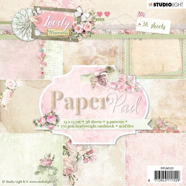 Paper Pad 15 x 15 cm, Lovely Moments nr.123