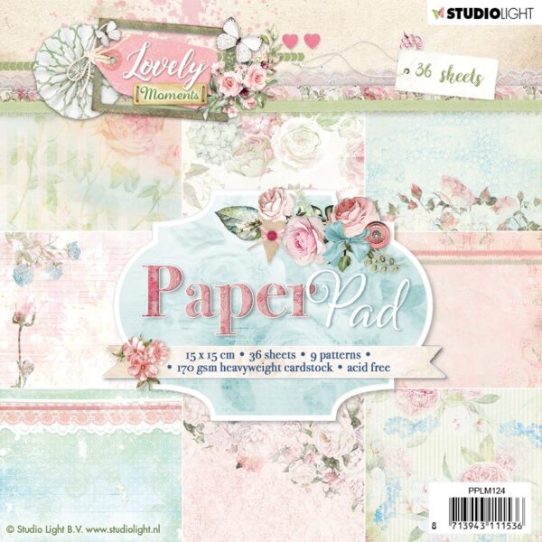 Paper Pad 15 x 15 cm, Lovely Moments nr.124
