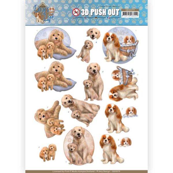 3D Pushout - Amy Design - Dog's Life - Dog Mommy Amy Design  SB10379