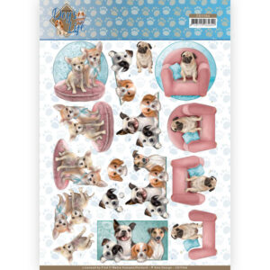 3D Knipvel - Amy Design - Dogs Life - All kind of Dogs  CD11366